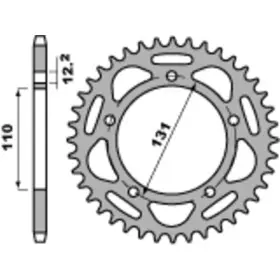Couronne PBR Racing aluminium Ultra-Light anodisé dur 4586 - 520