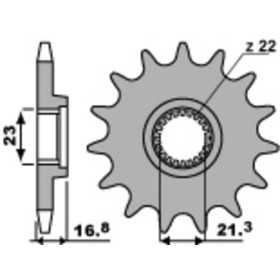 Pignon PBR acier standard 443 - 520