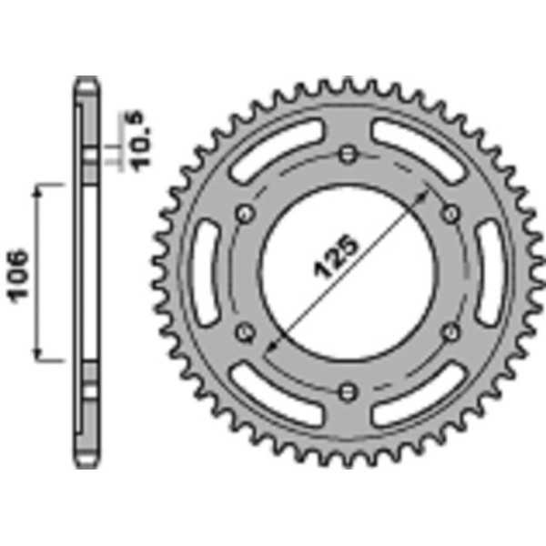Couronne PBR Racing aluminium Ultra-Light anodisé dur 4530 - 520