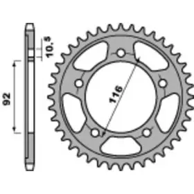 Couronne PBR acier standard 4542 - 530