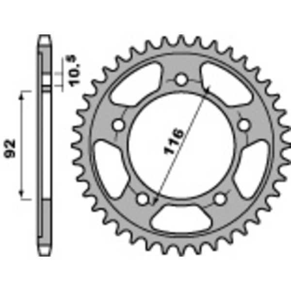 Couronne PBR acier standard 4542 - 530