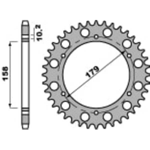 Couronne PBR acier standard 4427 - 525