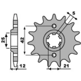Pignon PBR acier standard 571 - 530