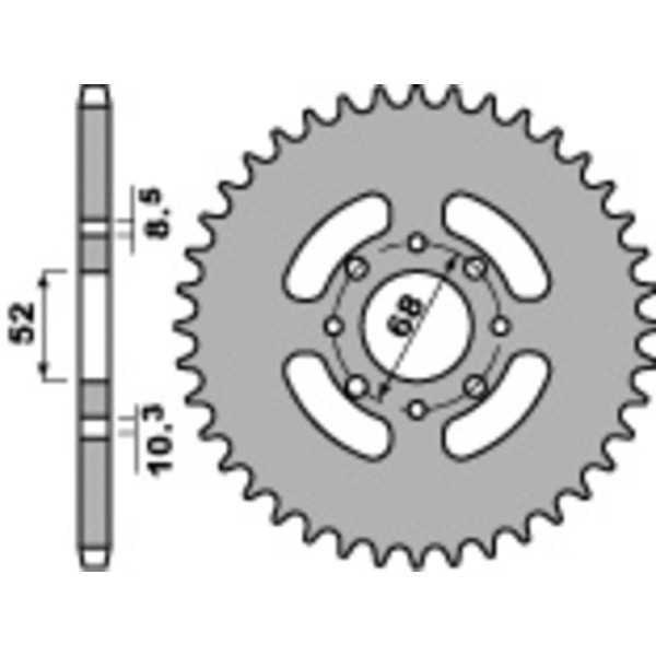 Couronne PBR acier standard T801 - 520