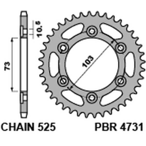 Couronne PBR acier standard - 525