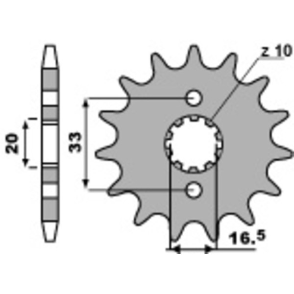 Pignon PBR acier standard 430 - 520