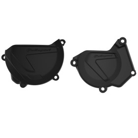 Protections de carters d\'embrayage et d\'allumage POLISPORT noir - Yamaha YZ250