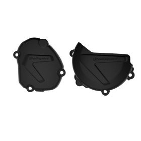 Protections de carters d\'embrayage et d\'allumage POLISPORT noir - Yamaha YZ125