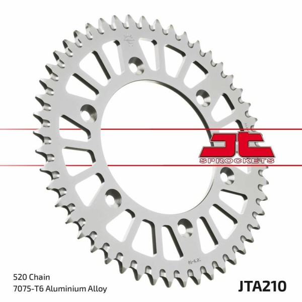 Couronne JT SPROCKETS aluminium ultra-light anti-boue 210 - 520