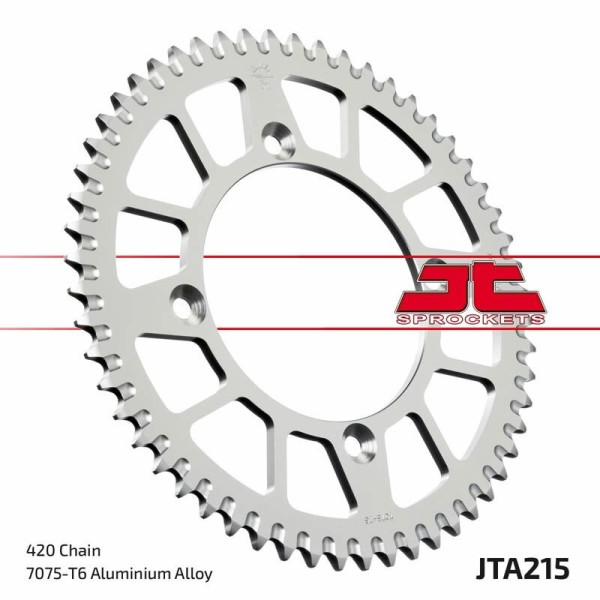 Couronne JT SPROCKETS aluminium ultra-light anti-boue 215 - 420