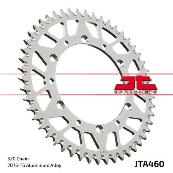 Couronne JT SPROCKETS aluminium ultra-light anti-boue 460 - 520