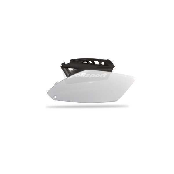 Plaques latérales POLISPORT couleur origine (12-13) noir/blanc Yamaha YZ250F
