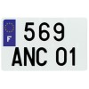 Plaques d'immatriculation Aluminium PRO PLAQUES FNI type F - 210x130 françaises 10 pièces