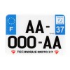 Plaques françaises PPI 210x130 SIV département 69 PVC - 10 pièces