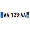 Plaques d\'immatriculation PVC PPI - SIV 520x110  département  75 - 10 pièces