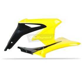 Ouïes de radiateur POLISPORT couleur origine 09-15 noir/jaune Suzuki RM-Z450