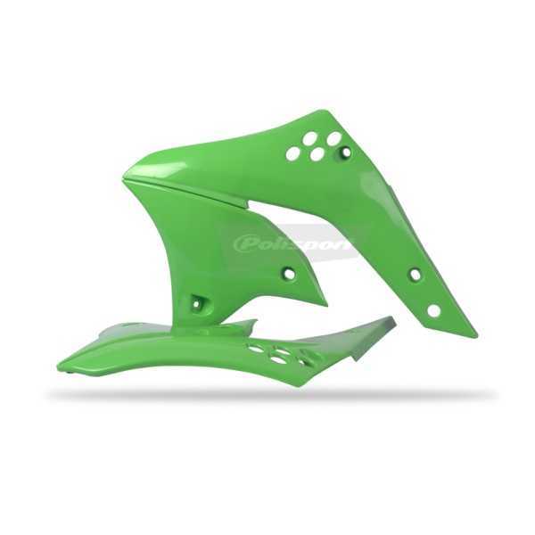 Ouïes de radiateur POLISPORT vert Kawasaki KX250F