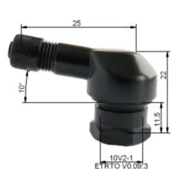 Valve pneumatique alu PROVAC Ø11,5mm noir