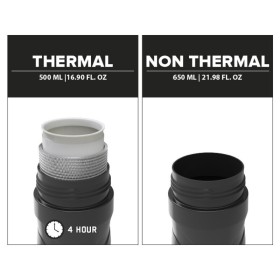 Bouteille isotherme POLISPORT T500 noir/Lime vert 500/650ml