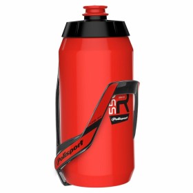 Kit porte bidon Pro + bidon R550 POLISPORT rouge - 550ml