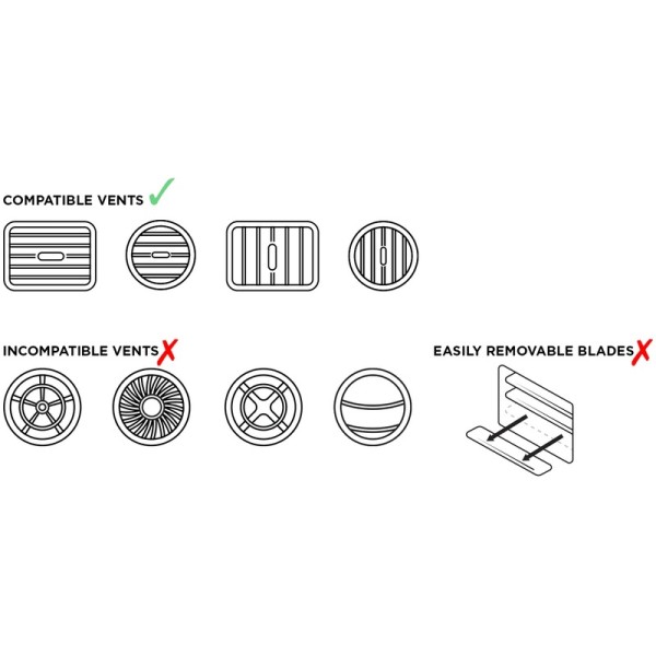 Support de smartphone QUAD LOCK pour grille d\'aération de voiture