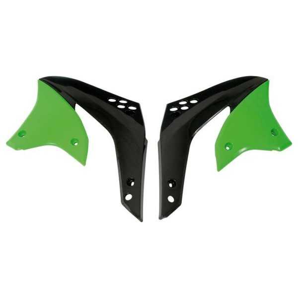 OUIES DE RADIATEUR NOIR/VERT POUR KX250F 2006-08