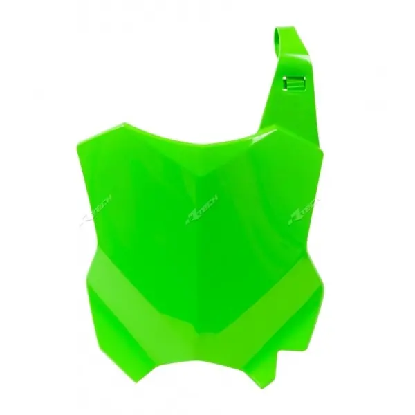 Plaque numéro frontale RACETECH vert fluo Kawasaki