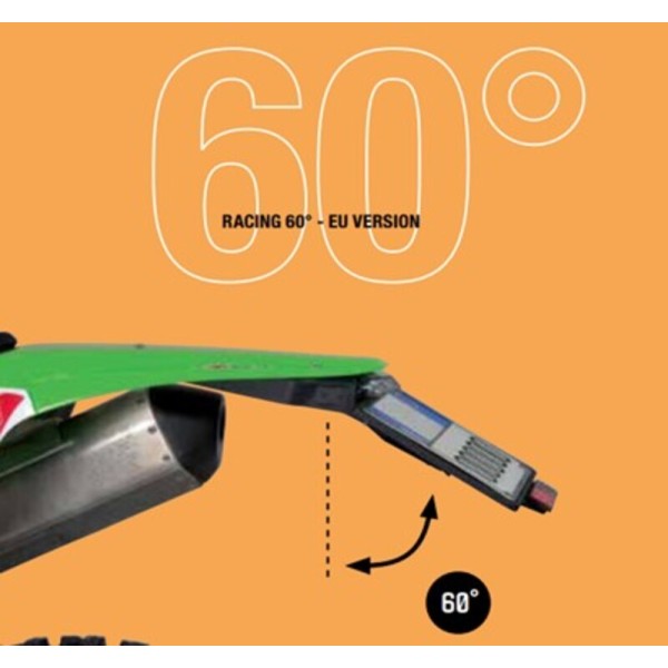 SUPPORT DE PLAQUE 45° RACETECH AVEC FEU LED