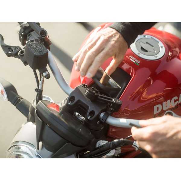 Pack complet SP-CONNECT Moto Bundle fixé sur guidon Samsung Note 9