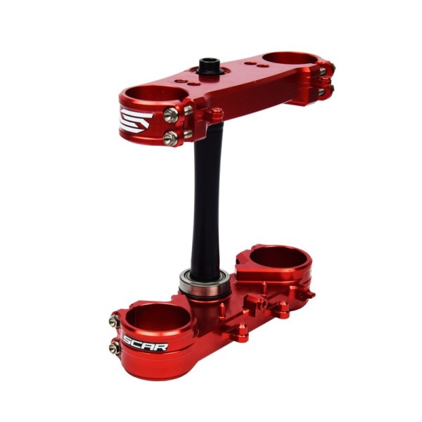 Té de fourche SCAR rouge offset standard - Honda