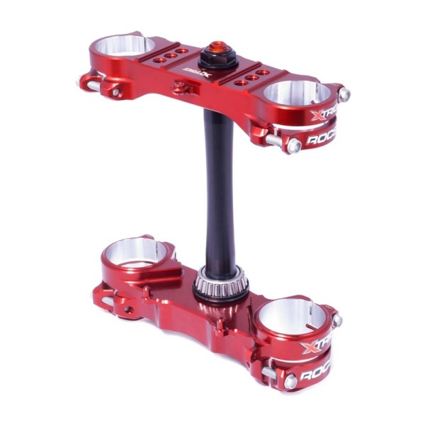 Té de fourche XTRIG ROCS Pro Supermotard Offset D14-16mm rouge Kawasaki KX450F/KX250/F