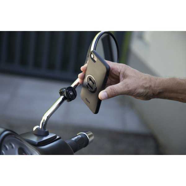 Pack Complet SP-CONNECT Moto Bundle fixé sur rétroviseur Samsung S9/S8