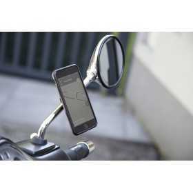 Pack Complet SP-CONNECT Moto Bundle fixé sur rétroviseur Samsung S9+/S8+