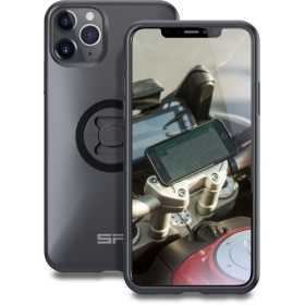 Pack complet SP-CONNECT Moto Bundle fixé sur guidon iPhone 11 Pro Max