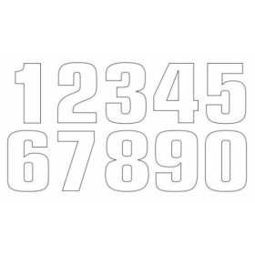 Numéro de course 6 TECNOSEL 20x13cm blanc jeu de 3