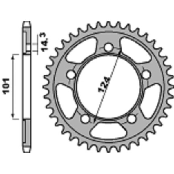 Couronne PBR Racing aluminium Ultra-Light anodisé dur 4686 - 520