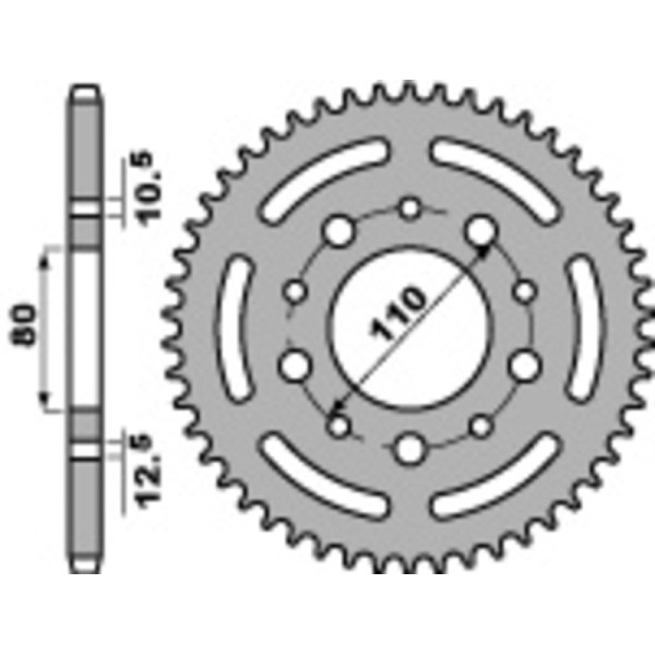 Couronne PBR ergal Ultra-Light anodisé dur 4350 - 525