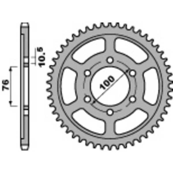 Couronne PBR acier standard 825 - 530