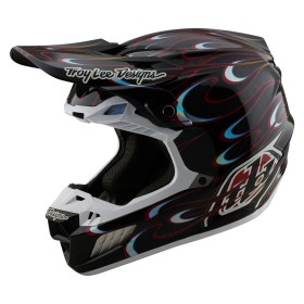 Casque TROY LEE DESIGNS SE5 Carbon Torched - noir/rouge