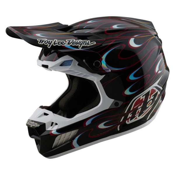 Casque TROY LEE DESIGNS SE5 Carbon Torched - noir/rouge