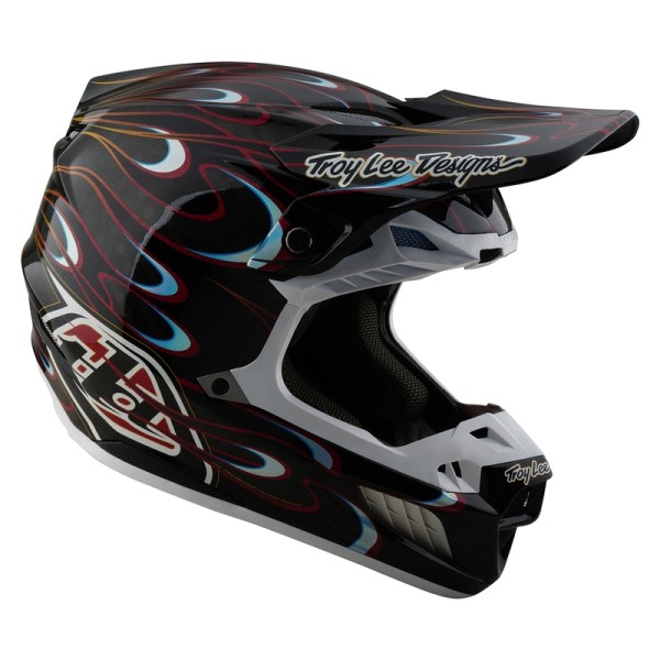 Casque TROY LEE DESIGNS SE5 Carbon Torched - noir/rouge