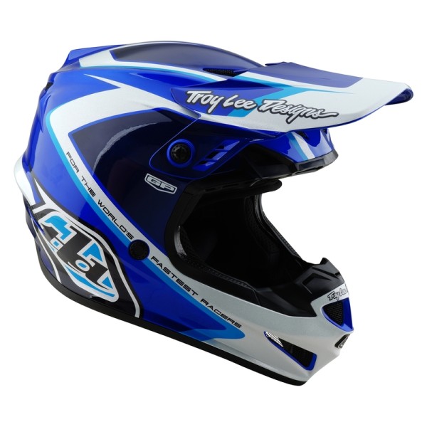 Casque enfant TROY LEE DESIGNS GP Shutter - bleu/blanc