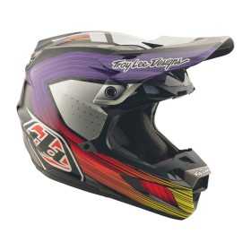 Casque TROY LEE DESIGNS SE5 Carbon Stripes - noir/violet
