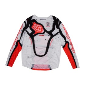 Maillot enfant TROY LEE DESIGNS GP Pro Membrane - blanc/Infra Red