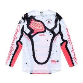 Maillot TROY LEE DESIGNS SE Ultra Membrane - blanc/Infra Red