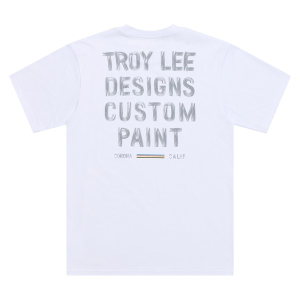 T-Shirt TROY LEE DESIGNS Paint Shop - blanc