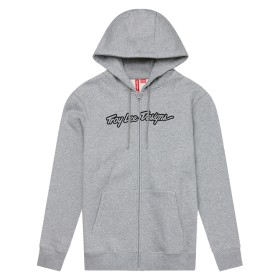 Hoodie TROY LEE DESIGNS Zip Up Signature - Gray Heather