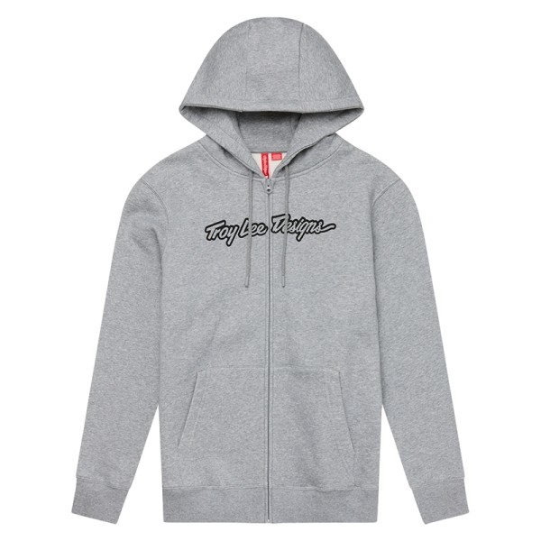 Hoodie TROY LEE DESIGNS Zip Up Signature - Gray Heather