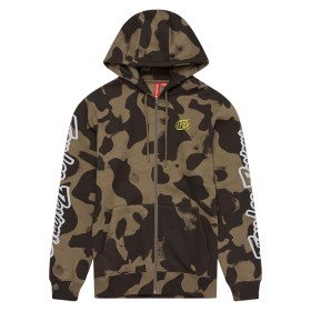 Hoodie TROY LEE DESIGNS Zip Up Branded - Olive Camo
