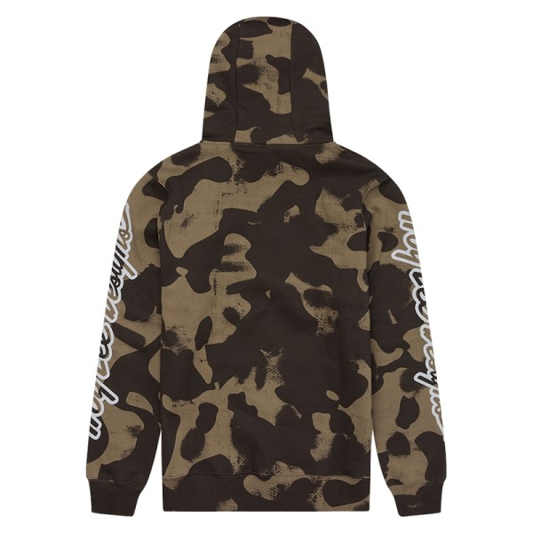 Hoodie TROY LEE DESIGNS Zip Up Branded - Olive Camo